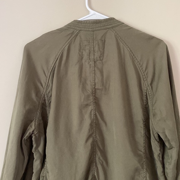 GAP Jacket Fall Green Zip-Up Lightweight Lyocell Medium Coat - Picture 10 of 14